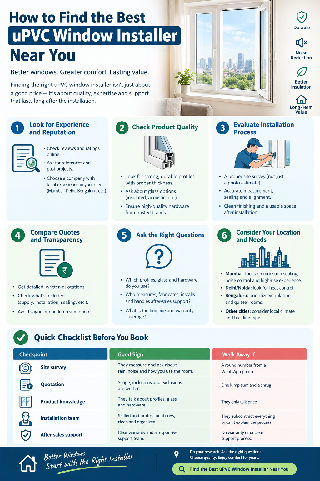 How to Find the Best uPVC Window Installer Near You infographic