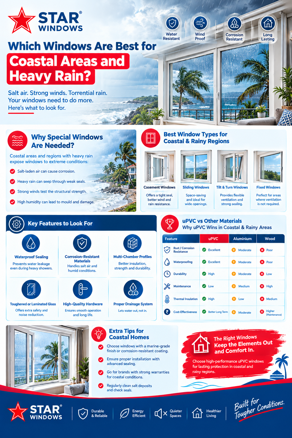 Which Windows Are Best for Coastal Areas and Heavy Rain